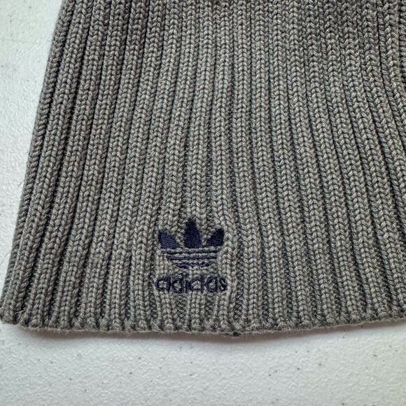 Illinois Fighting Illini Adidas Skull Cap Knit Beanie Pom Pom One Size Gray Blue - Picture 2 of 5